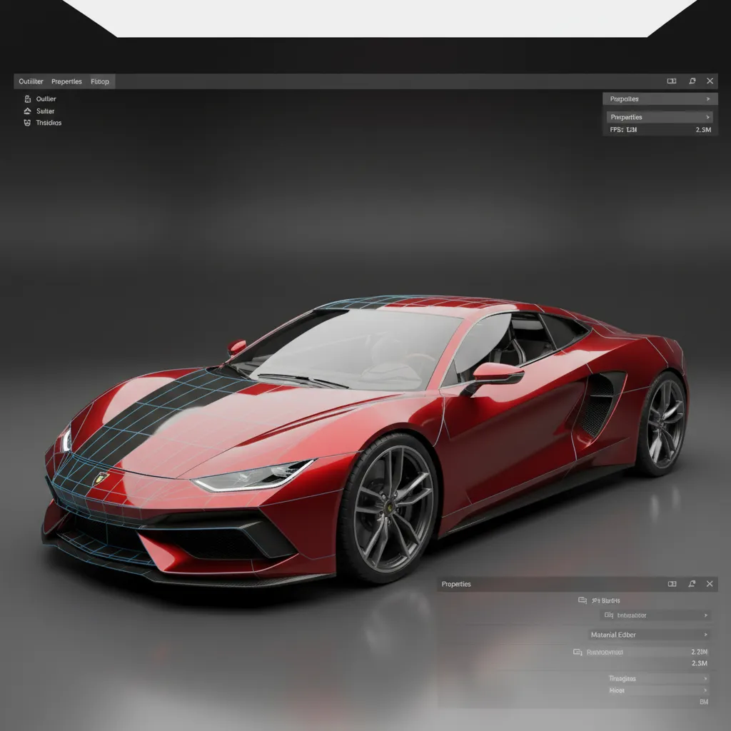 How to Optimize Car FBX Models for Real Time Rendering