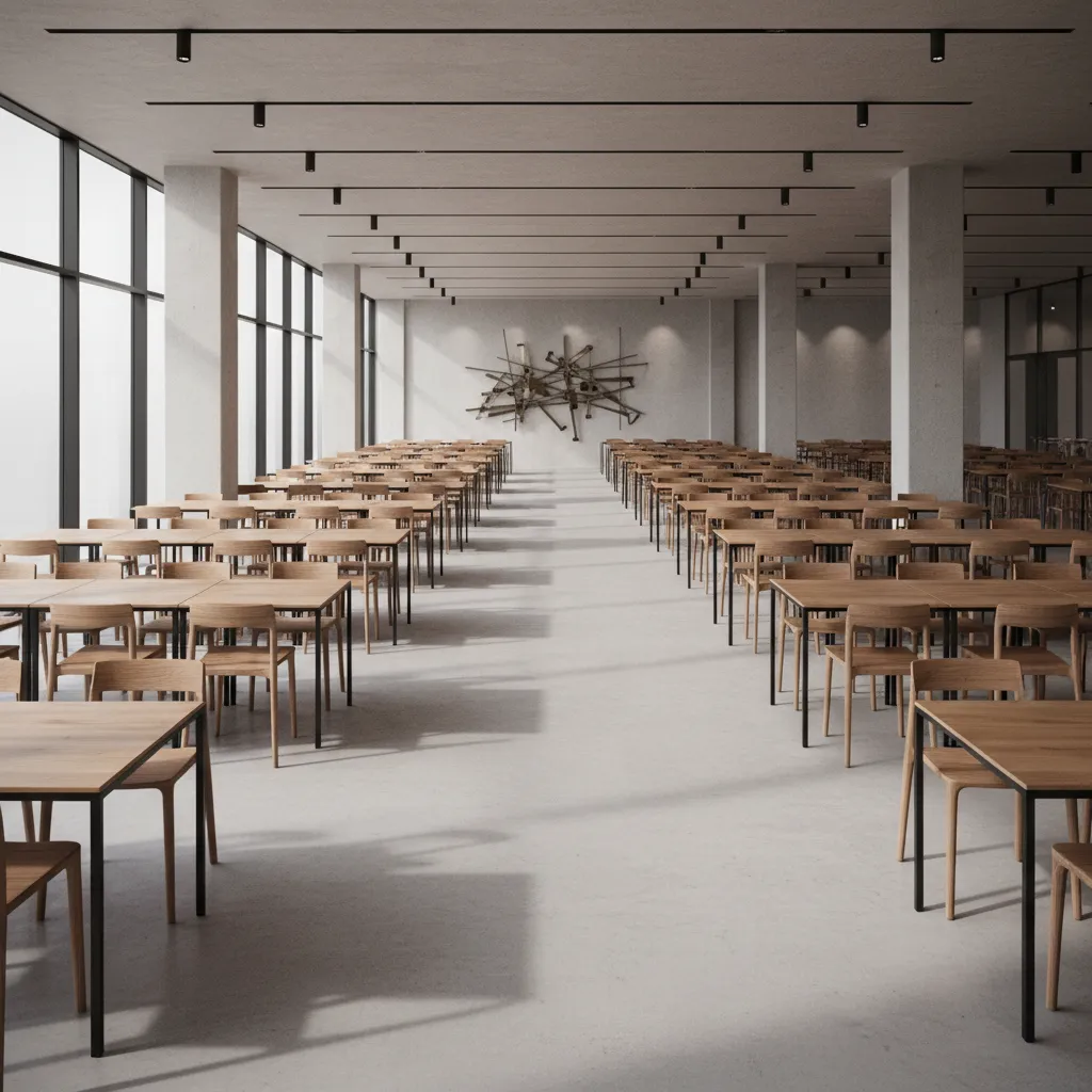 Optimizing Dining Hall Seating Capacity and Traffic Flow in AutoCAD