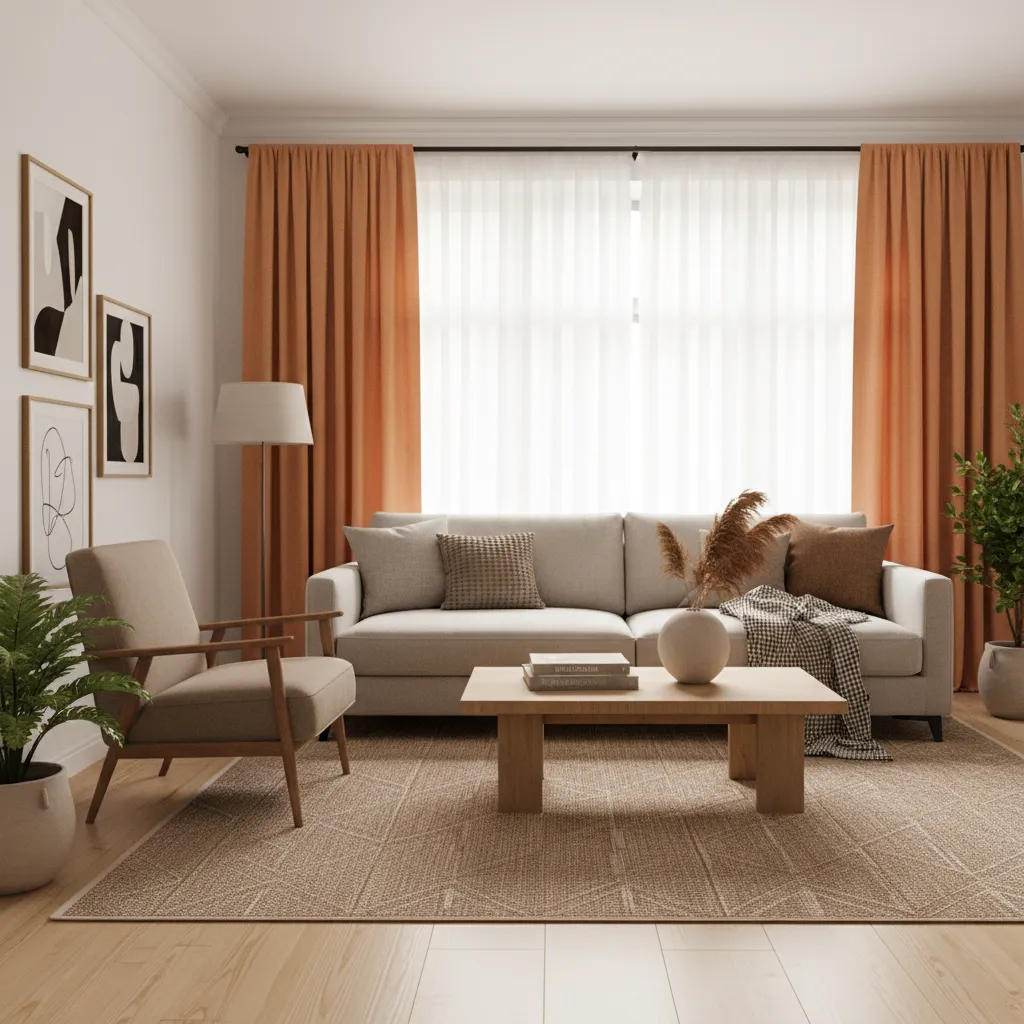 How to Choose the Right Shade of Orange Curtains for Your Living Room