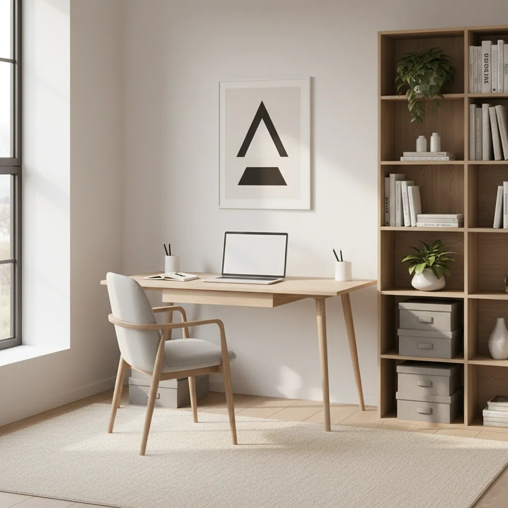 organized home business workspace designed for privacy and professional communication