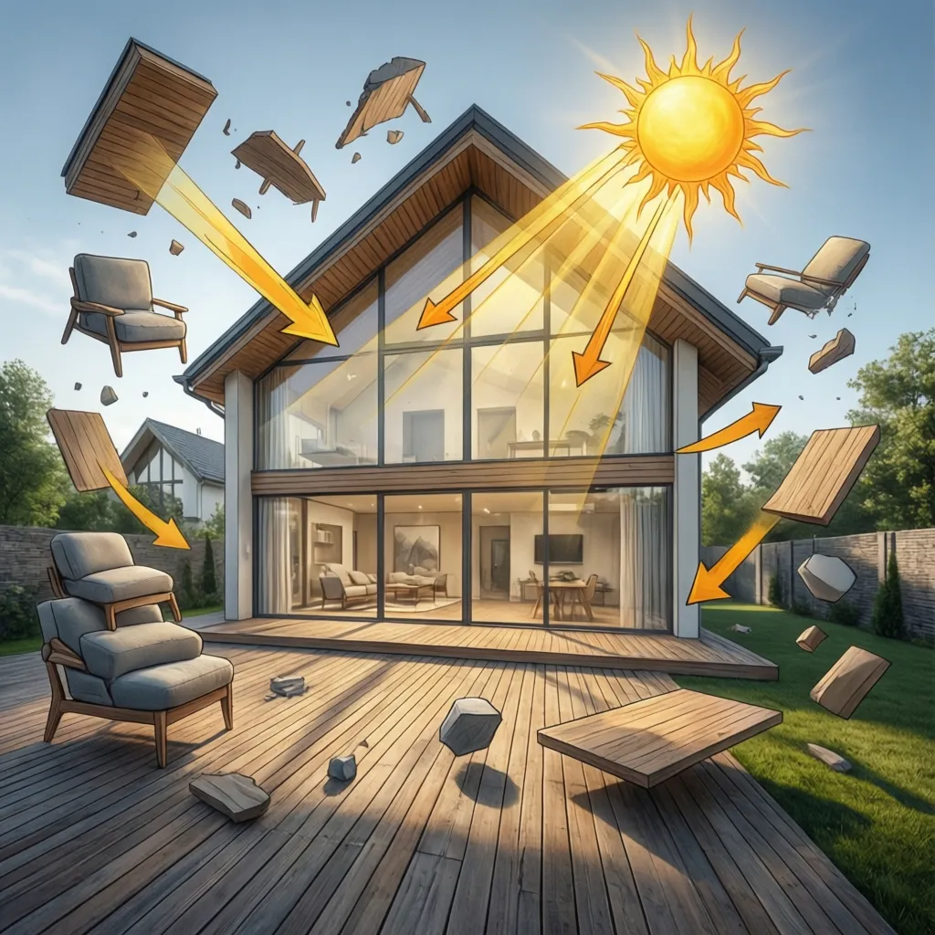 Diagrama de orientación solar aplicado a una casa modular