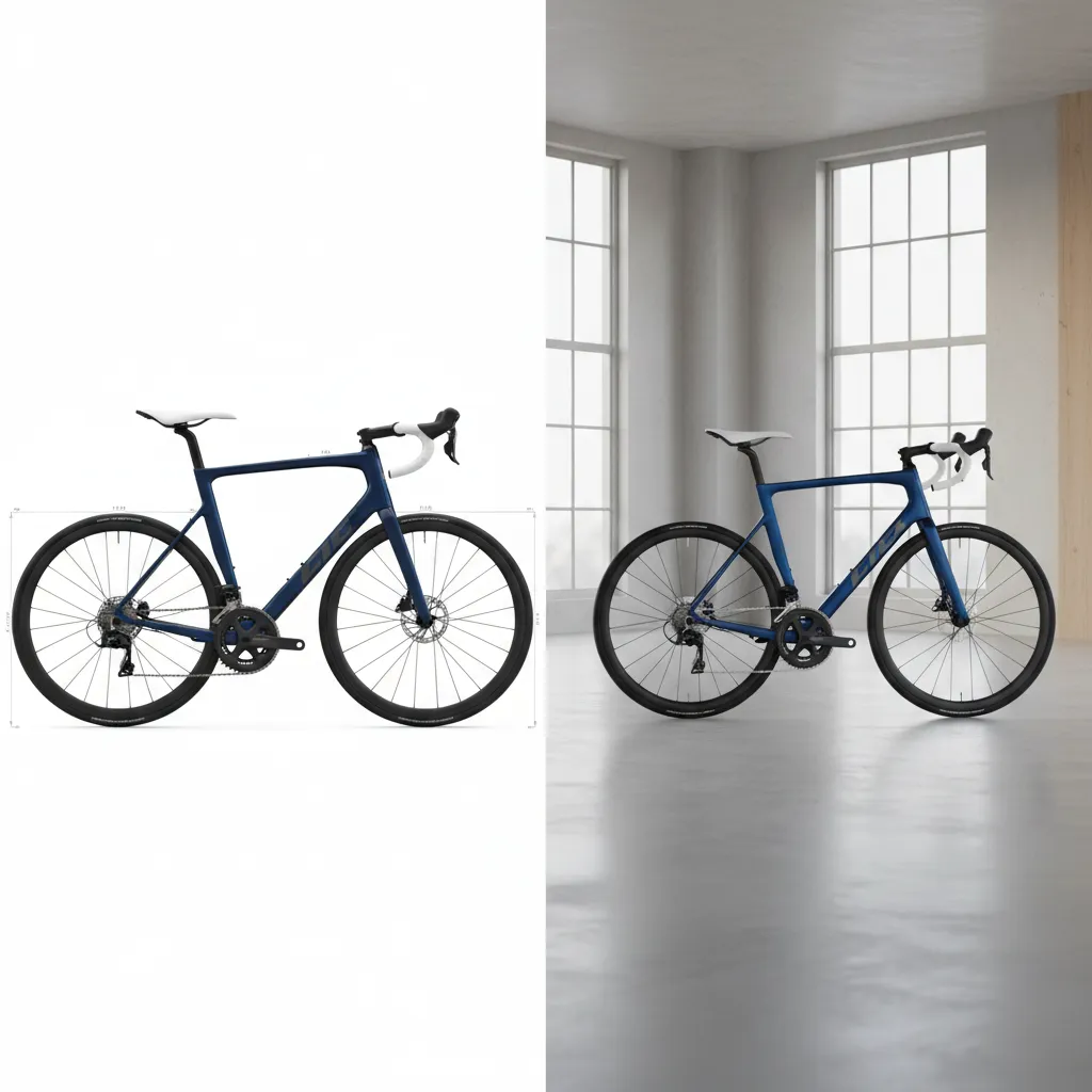 Orthographic vs Perspective Bike 3D Model Views Explained
