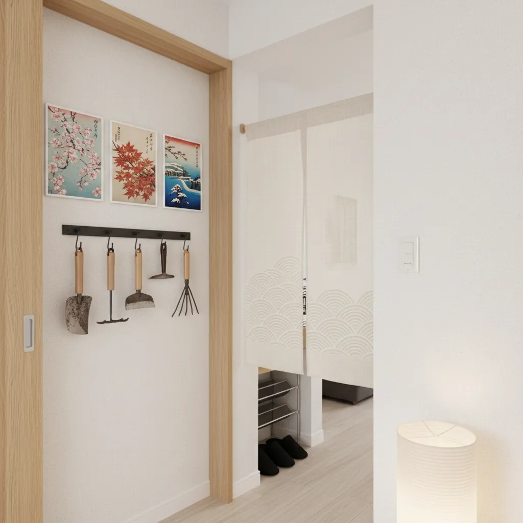 1Kの境界活用：扉一枚を“趣味のスクリーン”に変えるレイアウト