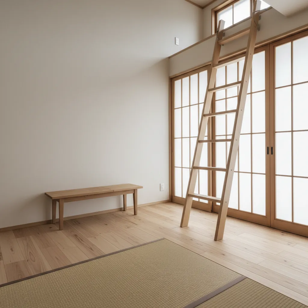 はしご前は常に空ける：動線規律が部屋を広く見せる
