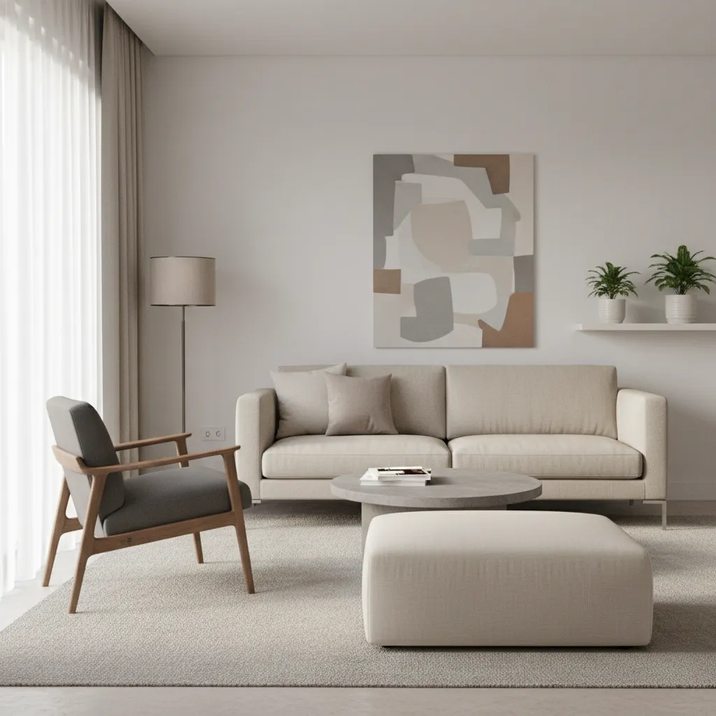 small living room using ottoman and chairs for flexible seating