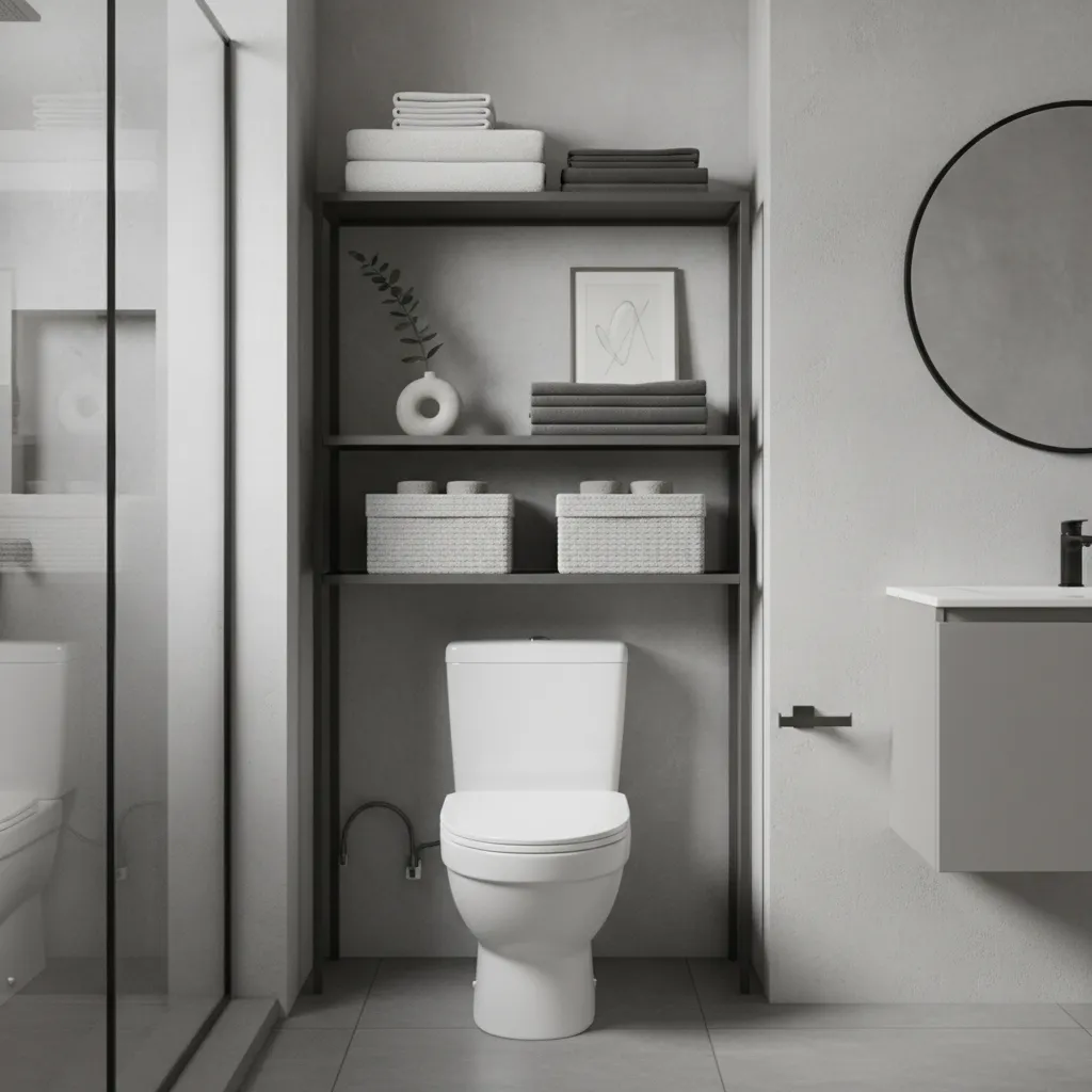 Over-Toilet Storage Units: Maximizing Vertical Space