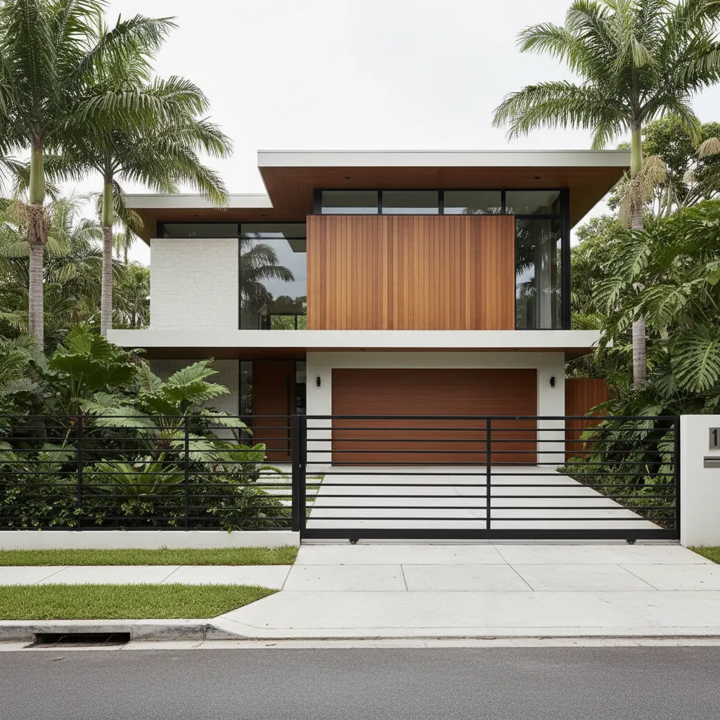 Pagar rumah minimalis besi hollow warna hitam