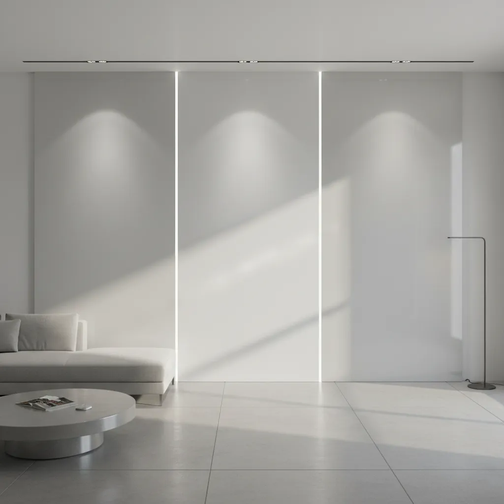comparison of matte satin and gloss wall paint finishes under lighting