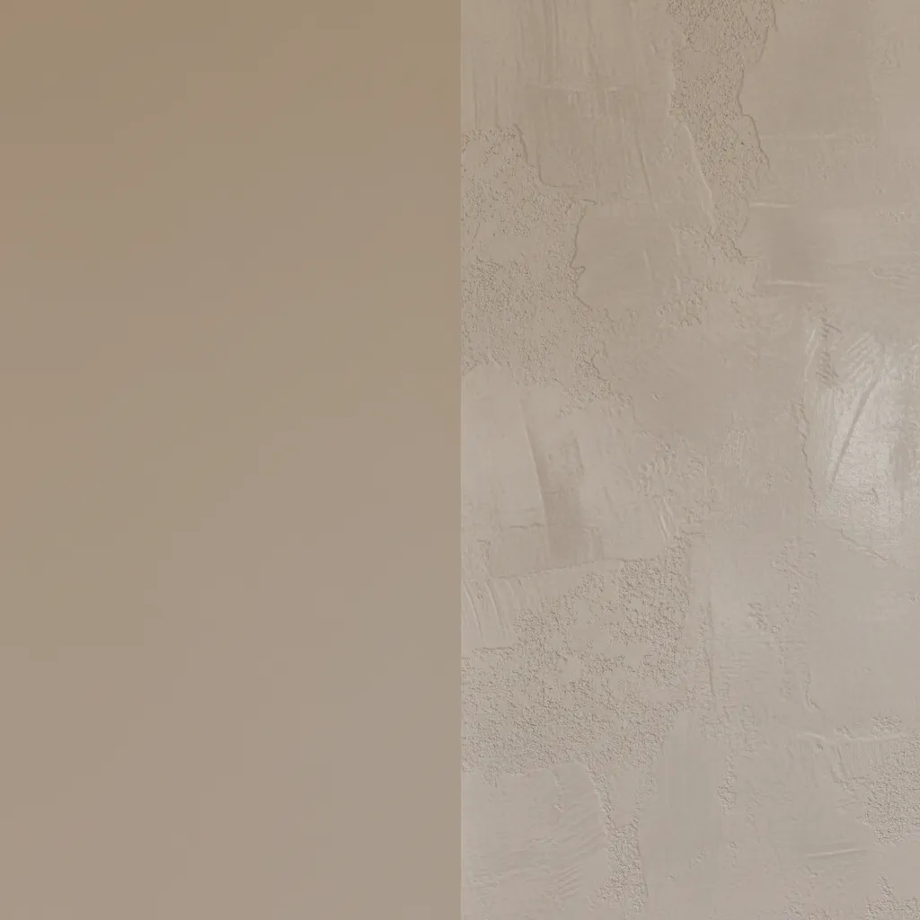 comparison of wall paint finishes showing smooth premium paint and basic paint texture