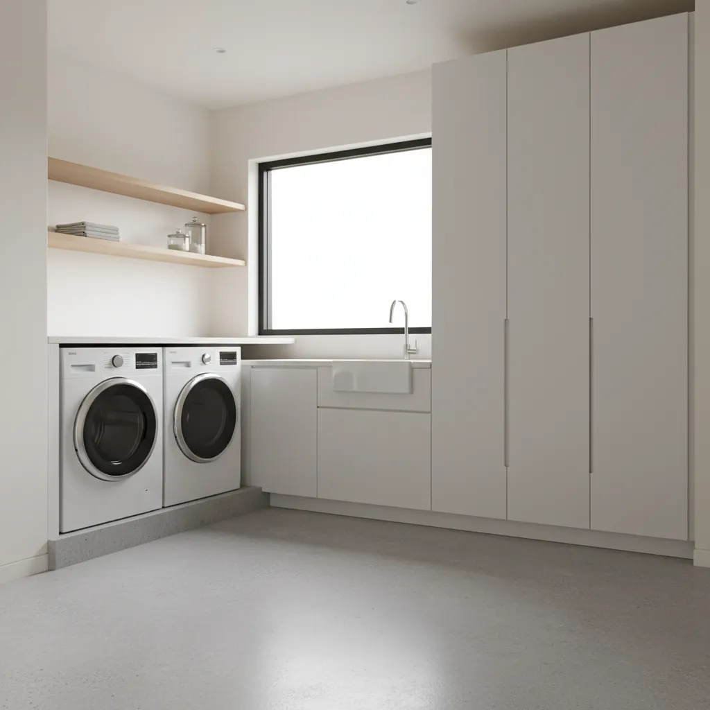 How to Make Painted Concrete Laundry Room Floors Last Longer
