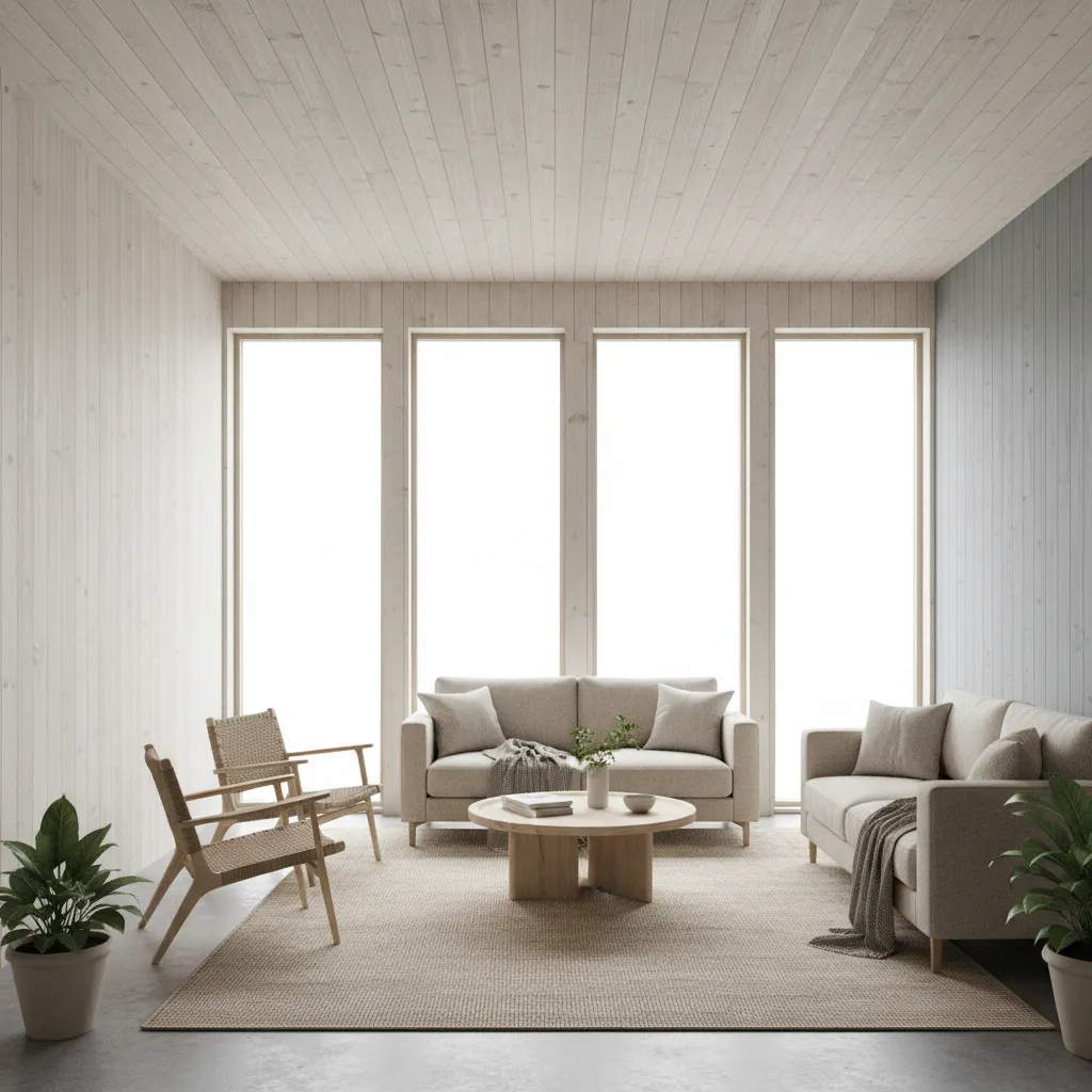 Diseños de interiores con paredes de madera pintadas