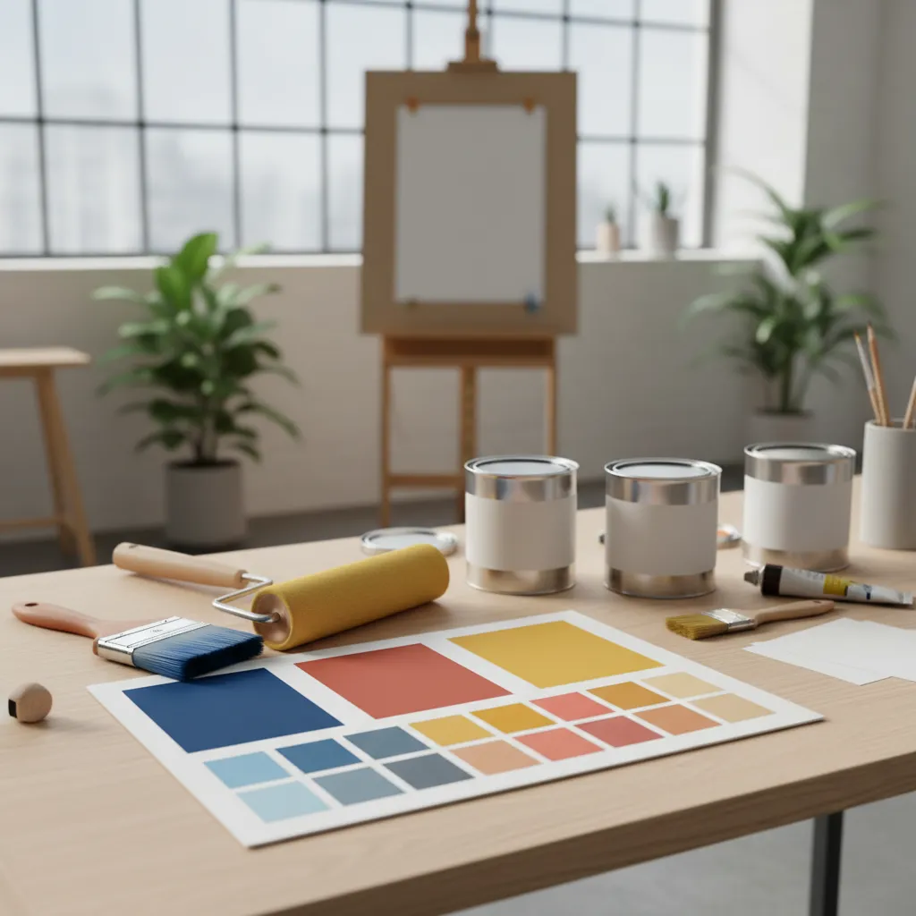 Paleta de colores usada en logos de empresas de pintura