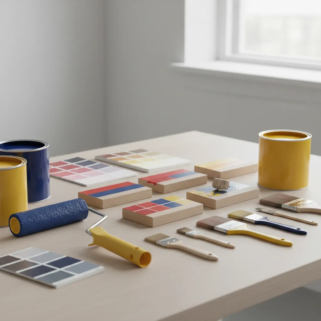 Paleta de colores típica para logos de empresas de pintura