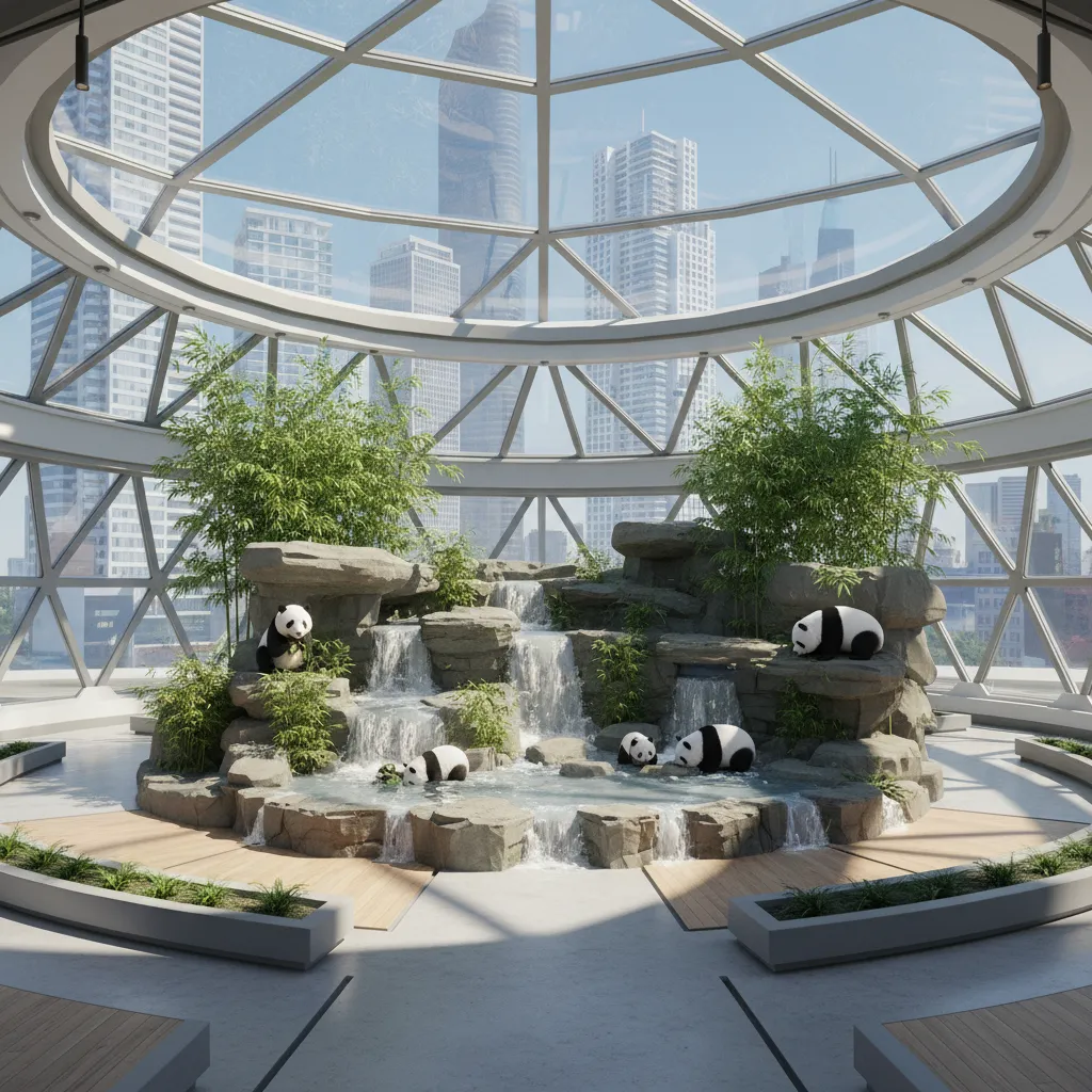 Example 3D scene demonstrating Panda3D render pipeline lighting and materials