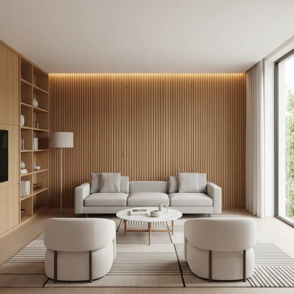 Paneles de madera decorativos para interior