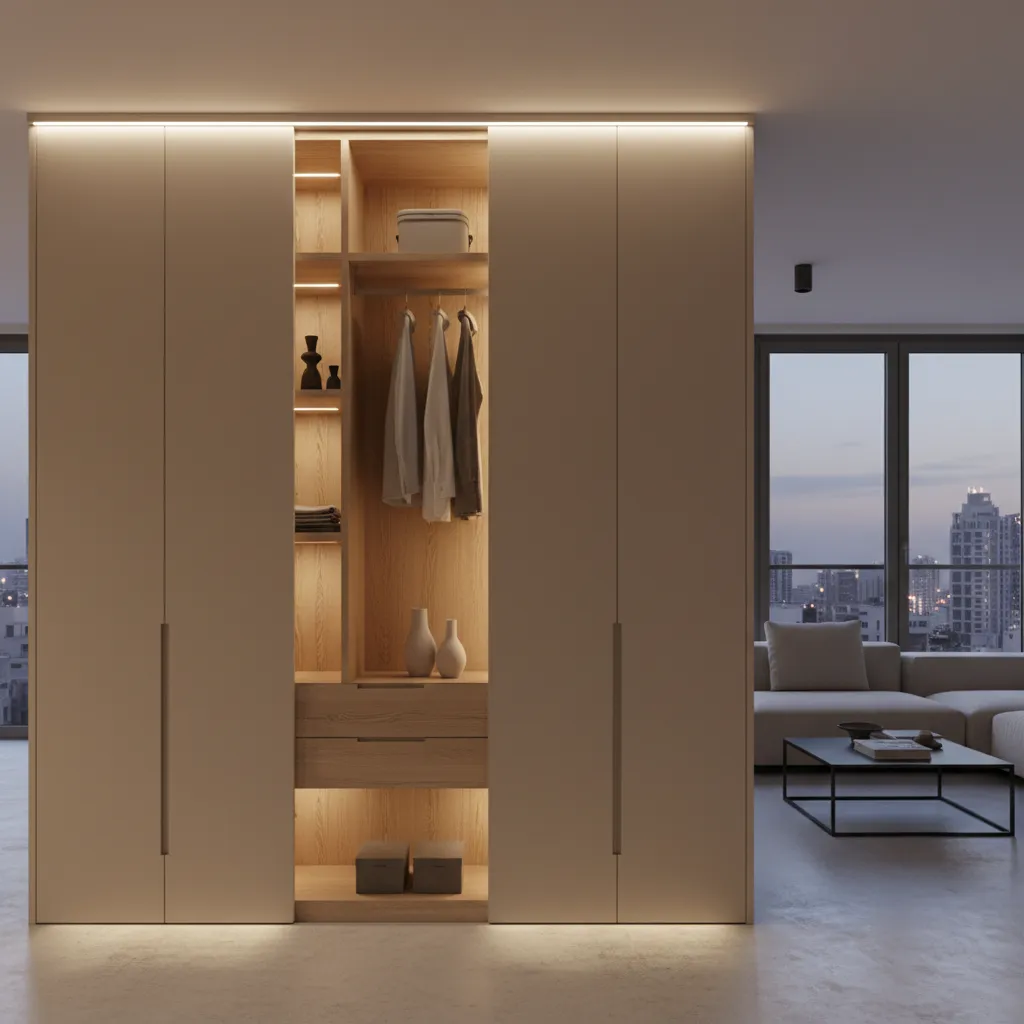 Armario moderno con paneles MDF lacados
