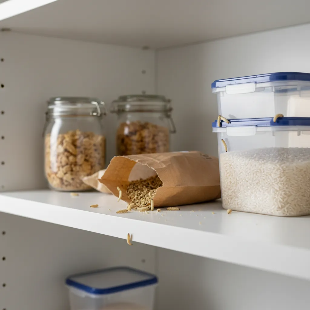 Carpet Beetle Larvae vs Pantry Moth Larvae