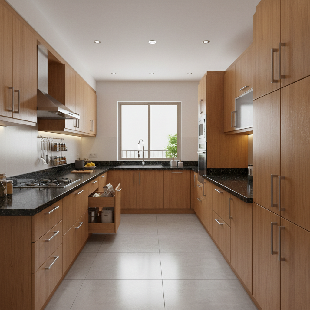 Simple Indian Kitchen Design for Middle Class Family