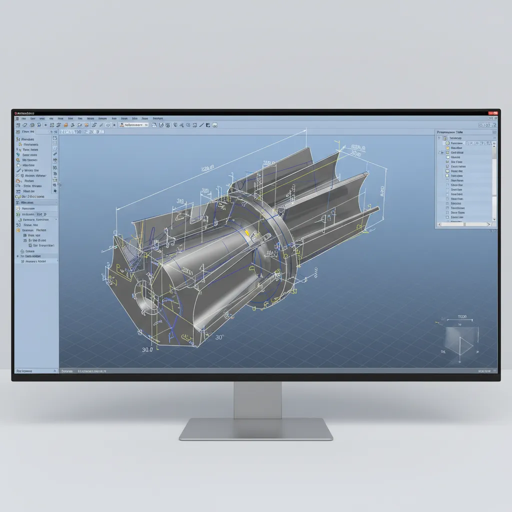 parametric CAD model with editable dimensions and constraints