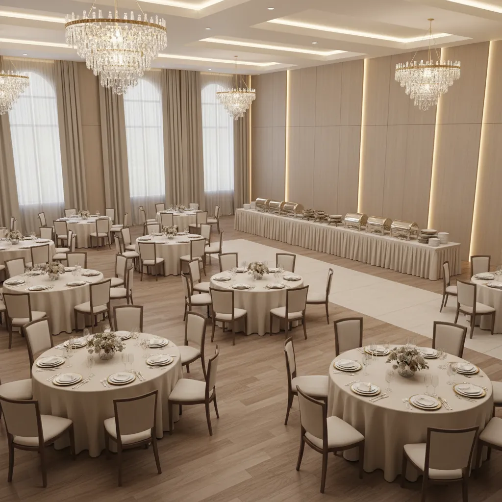 Free Party Room Layout Planner for 50 Guests