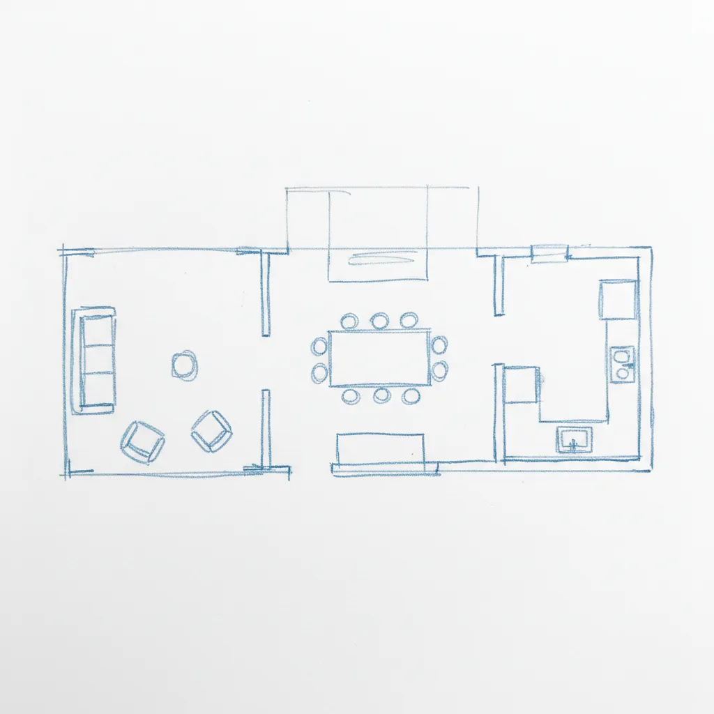 Proceso paso a paso para dibujar una casa abierta para niños