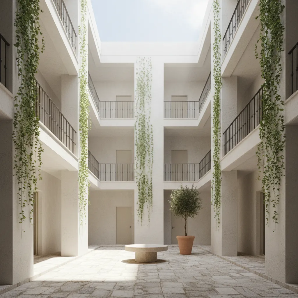 Cómo decorar un patio de luz interior sin perder luz