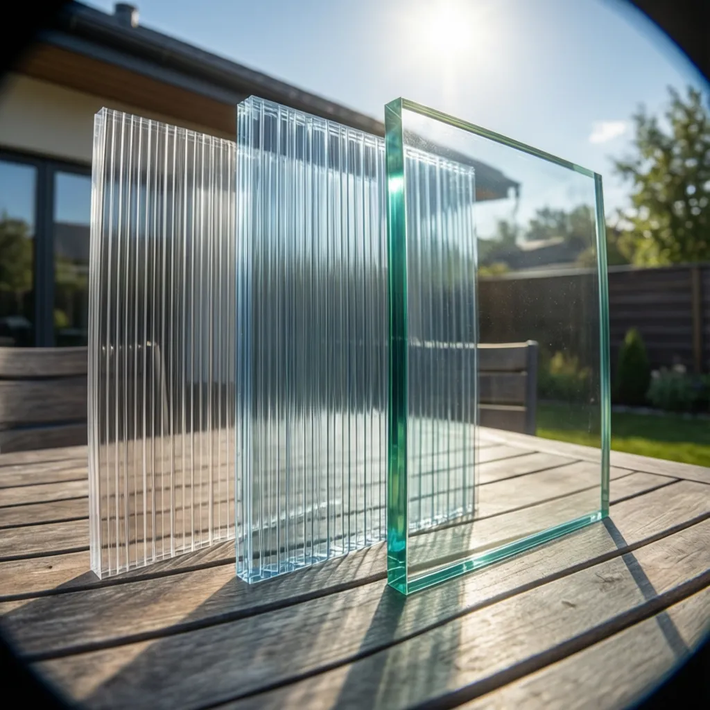 visual comparison of polycarbonate pvc and acrylic roofing sheets