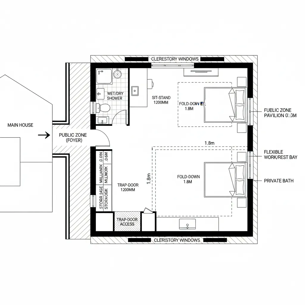 Detached Studio Pavilion as Autonomous Node