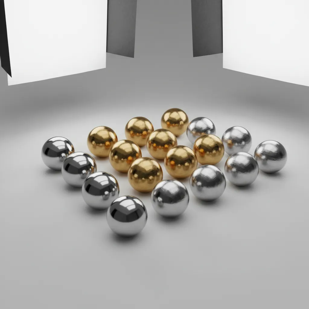 Example of physically based rendering materials with roughness metallic and normal maps