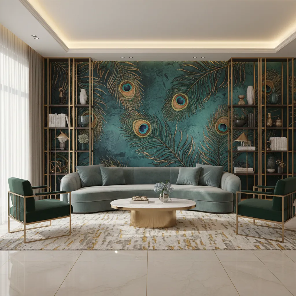 5 Ideas for Peacock Feather Design on Wall