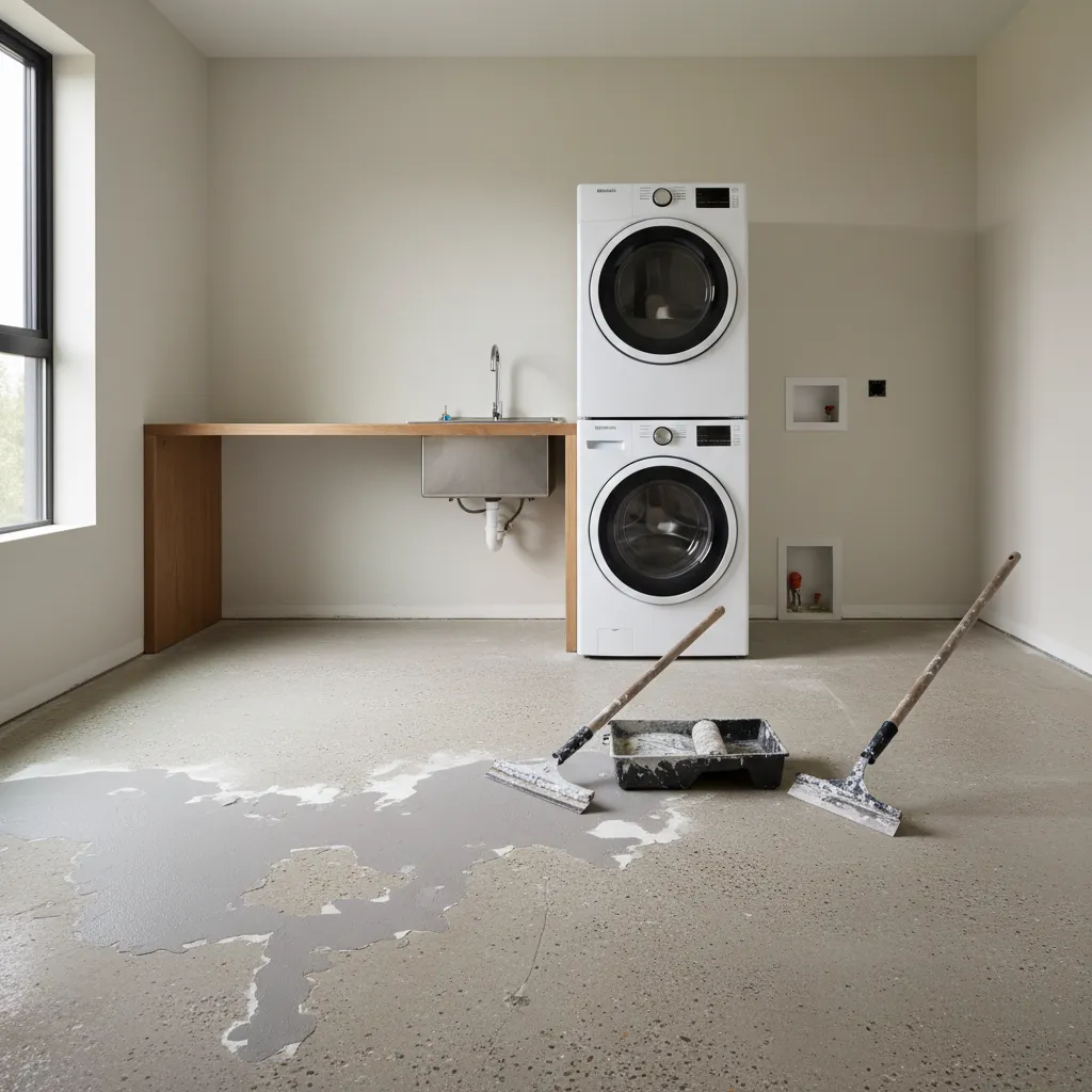 How to Fix Peeling or Flaking Paint on Old Concrete Laundry Room Floors
