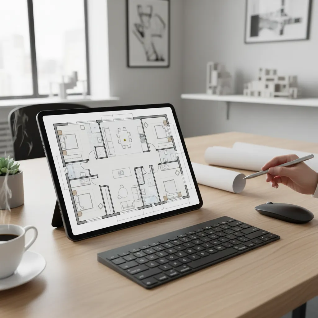 Proses membuat denah rumah digital