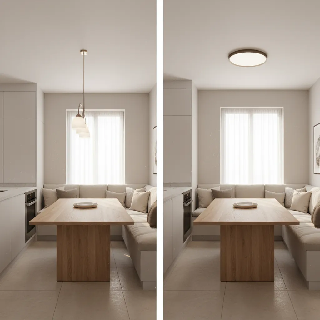 Pendant vs Flush Mount Lighting for Breakfast Rooms