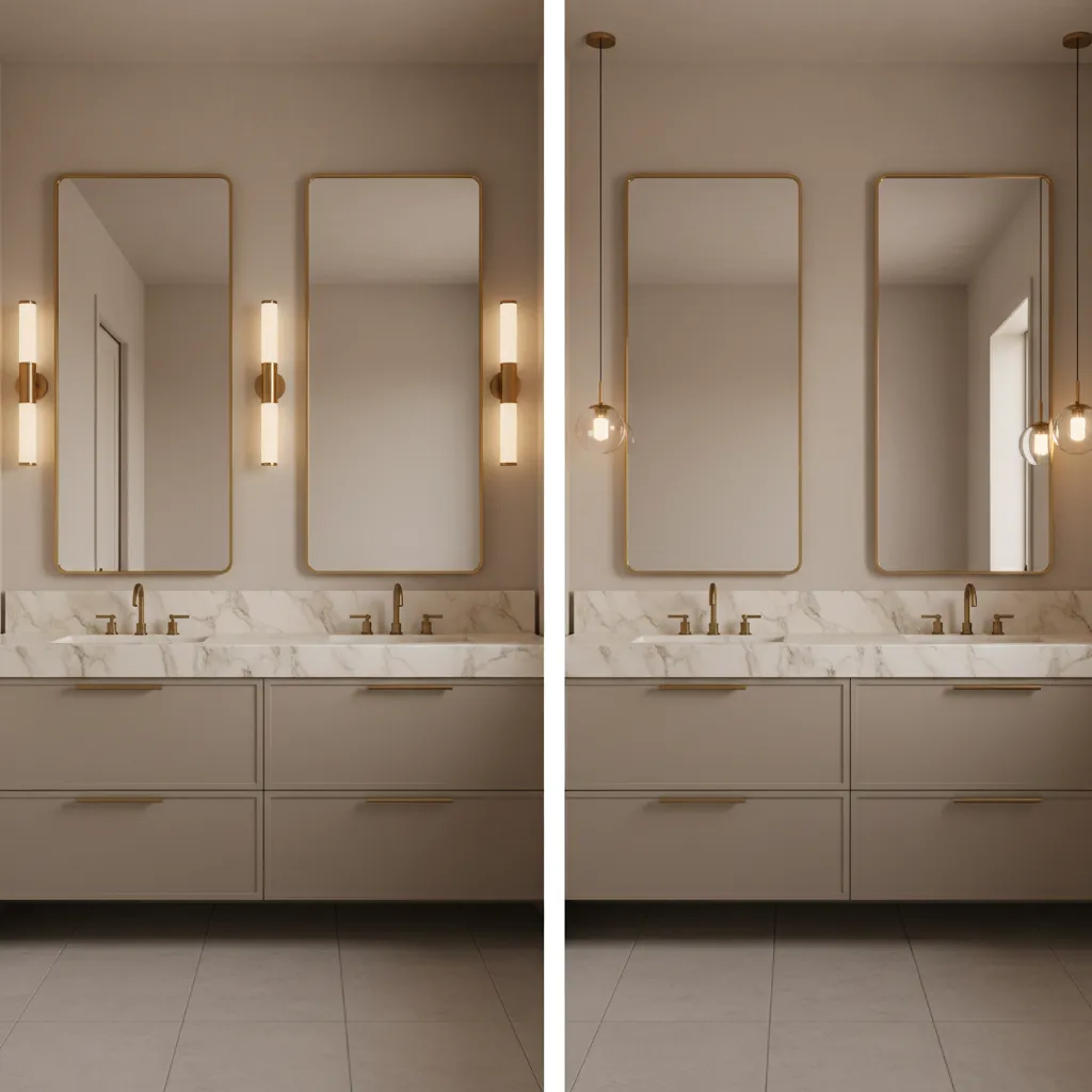 Pendant Lights vs Wall Sconces for Bathroom Vanities