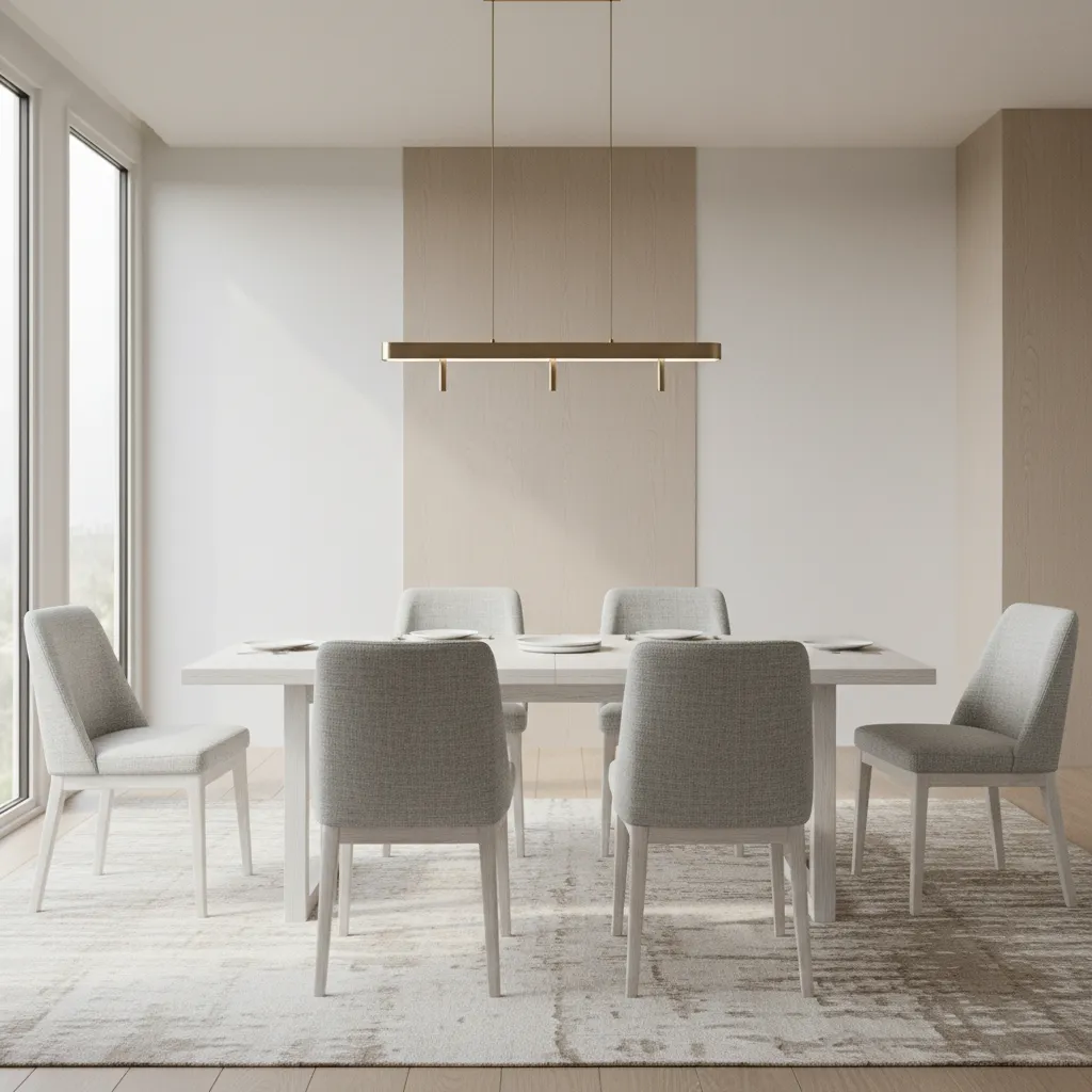 modern dining chairs upholstered with performance fabric