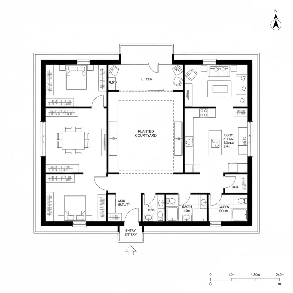 Perimeter Loop with Central Green Core