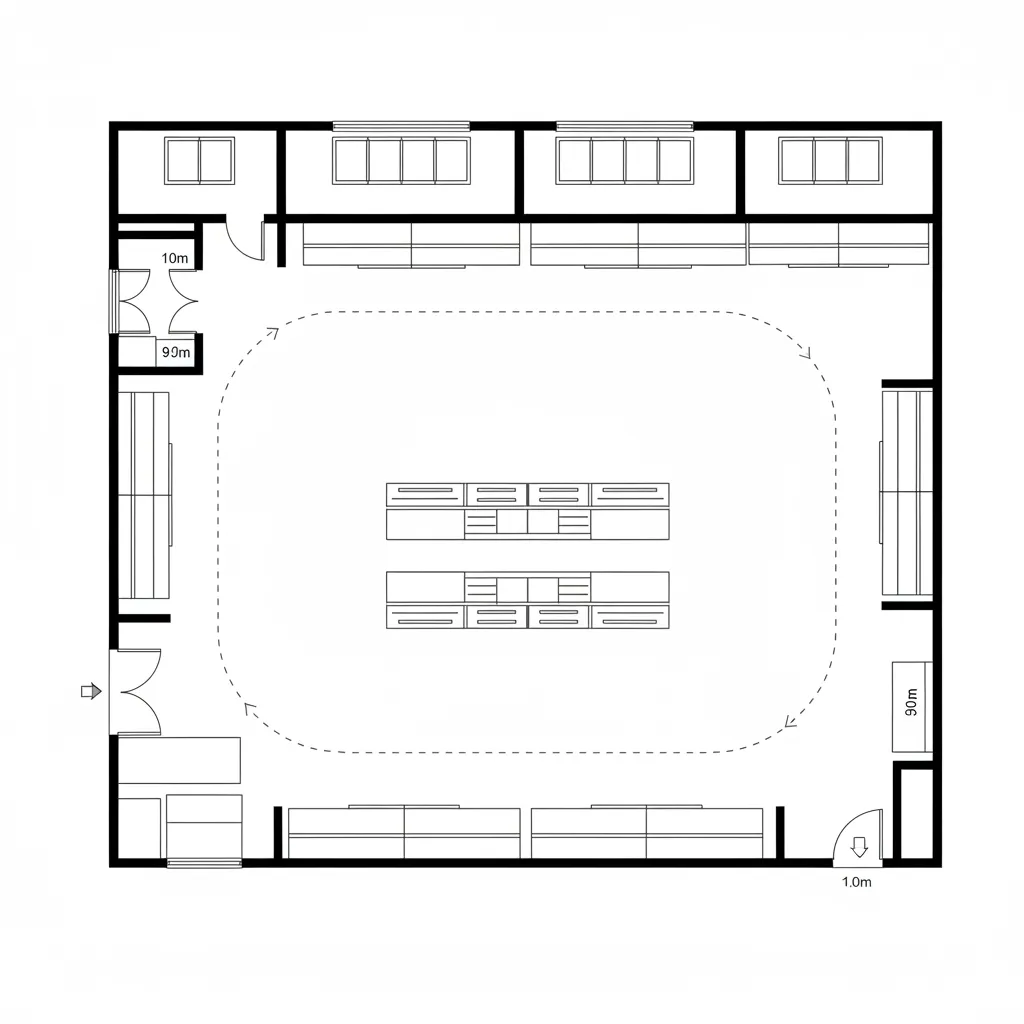 Perimeter Loop with Central Island