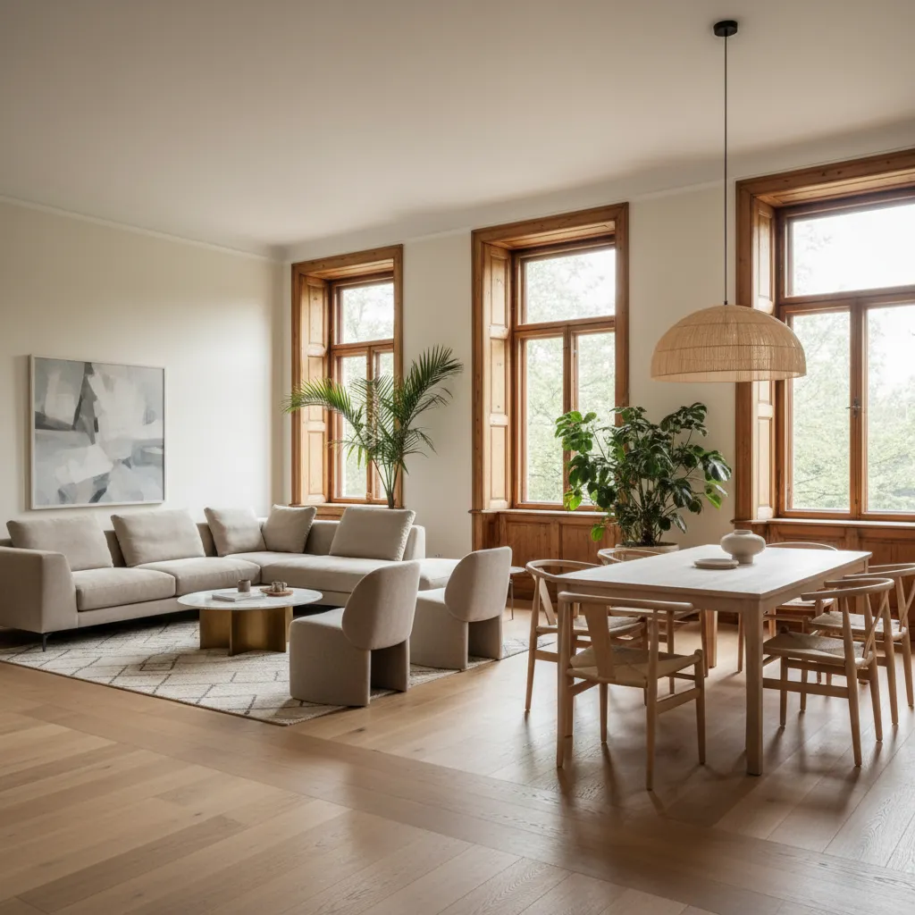 Interior rumah jadul yang dipadukan dengan furnitur modern