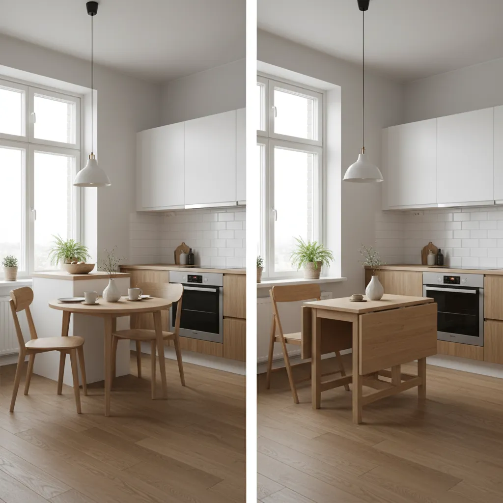Person Kitchen Table vs Foldable Dining Table: Which Saves More Space?