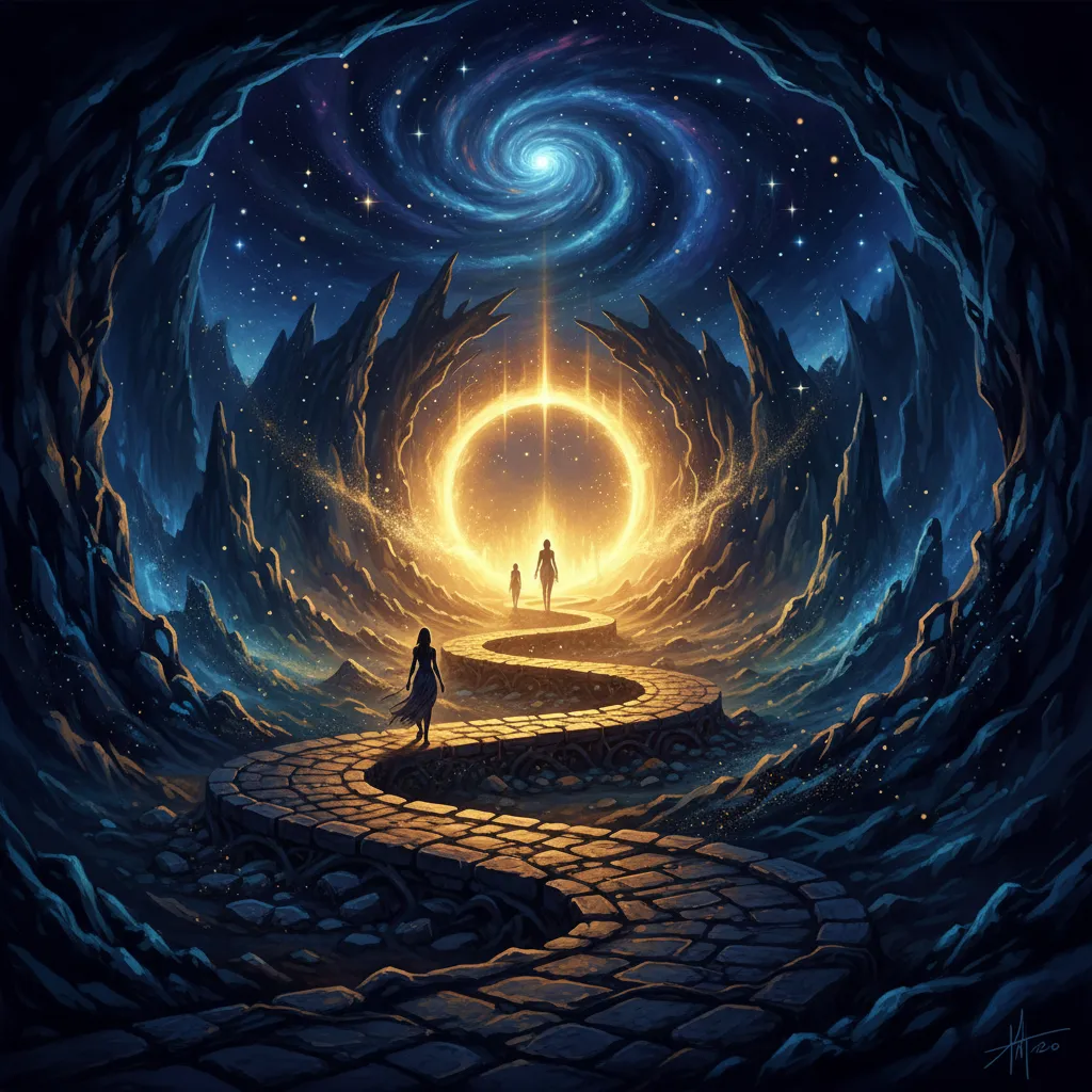 Symbolic representation of personal transformation journey