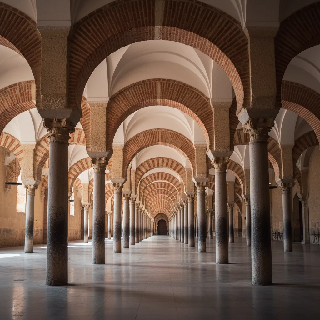 Perspectiva infinita de arcos en la Mezquita de Córdoba