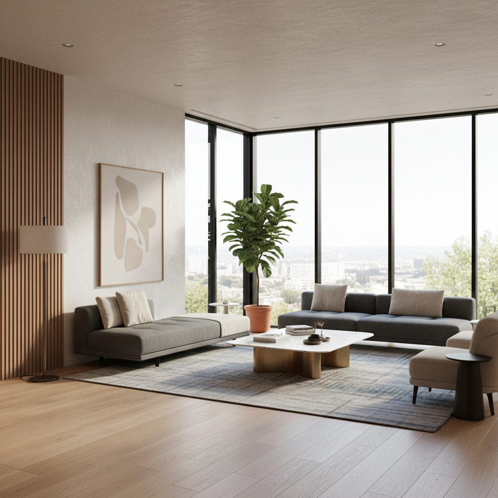 Perspectiva cónica oblicua en diseño de interiores