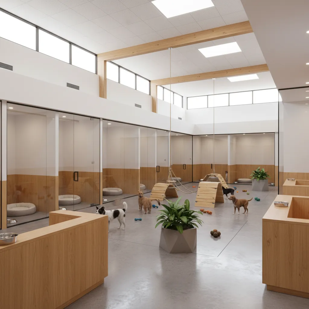 Residencia para mascotas: diseño de interiores funcional