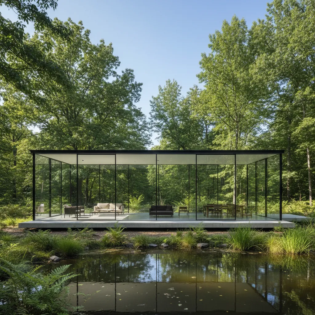 Casa de vidrio diseñada por Philip Johnson