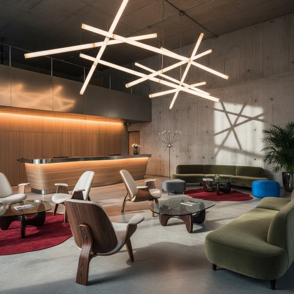 Interior contemporáneo con diseño audaz inspirado en el estilo de Philippe Starck