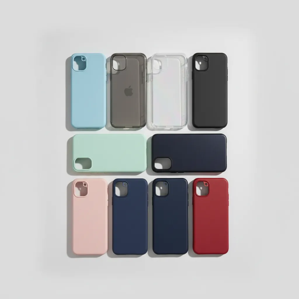 diferentes materiales de fundas para celular como silicona y TPU