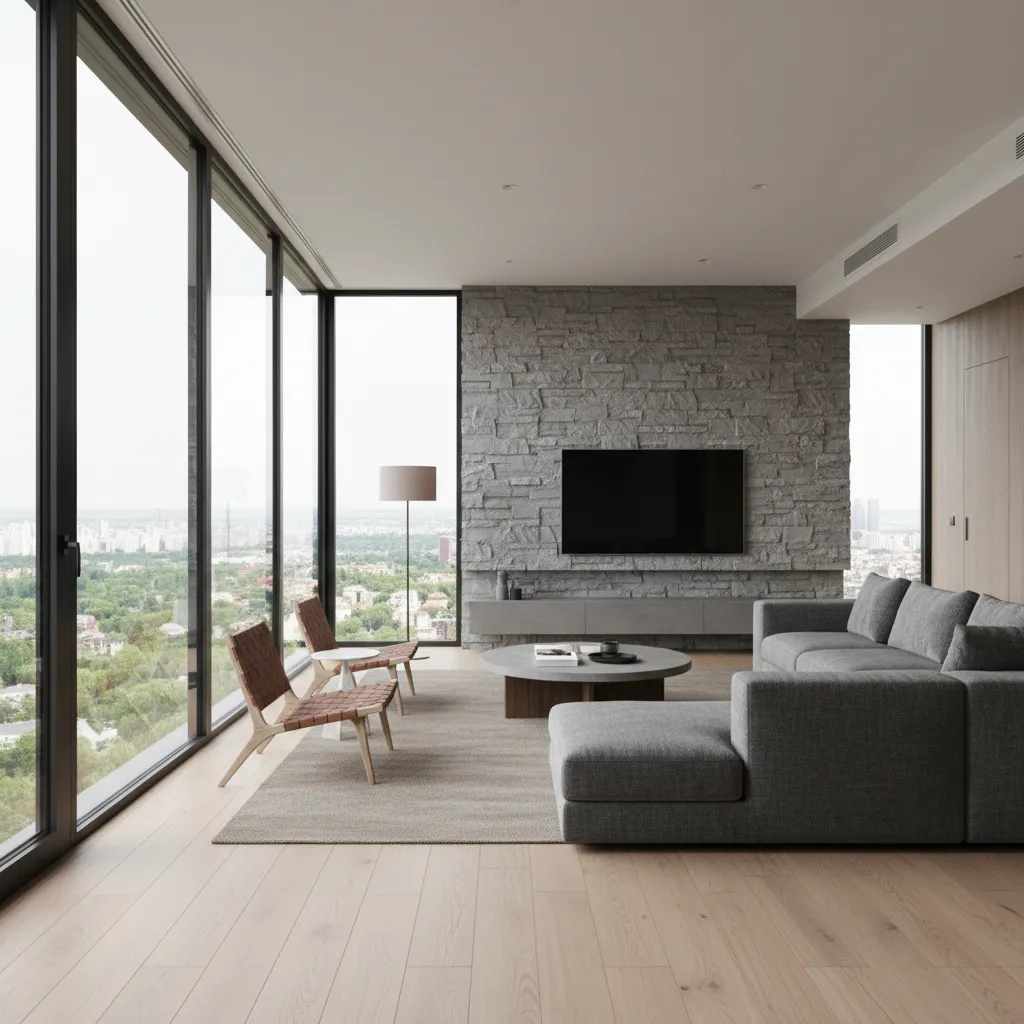 photorealistic architectural interior render created with 3ds Max