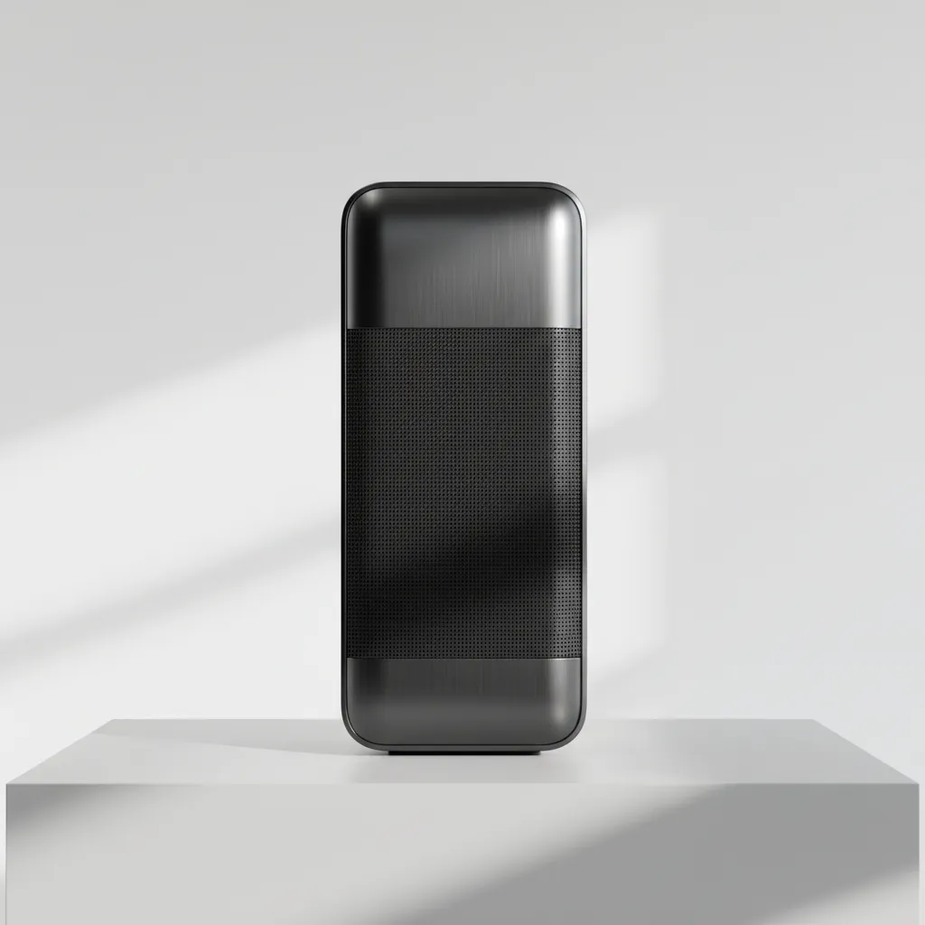 highly realistic 3D render of consumer product on studio background