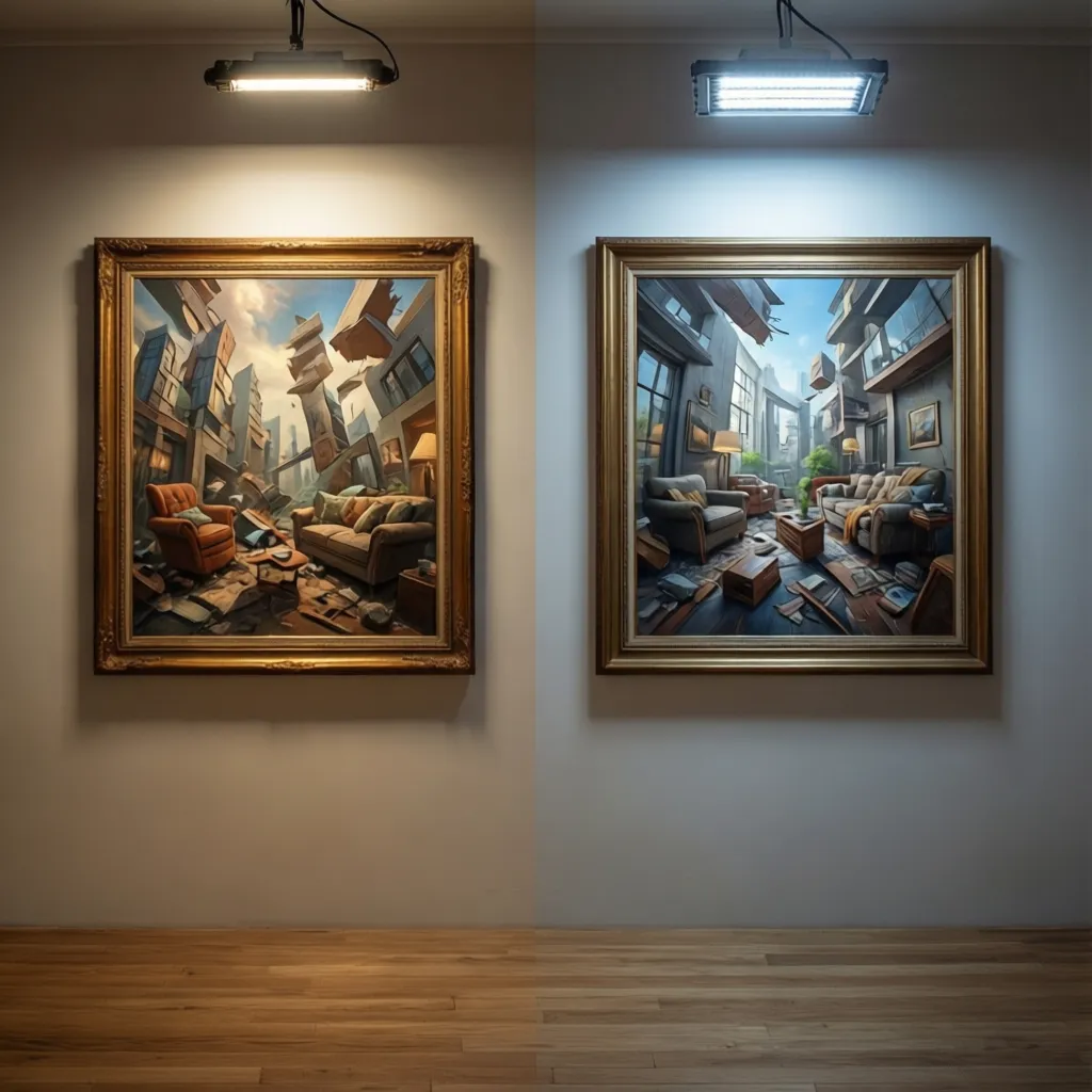 Brightness and Light Distribution Comparison