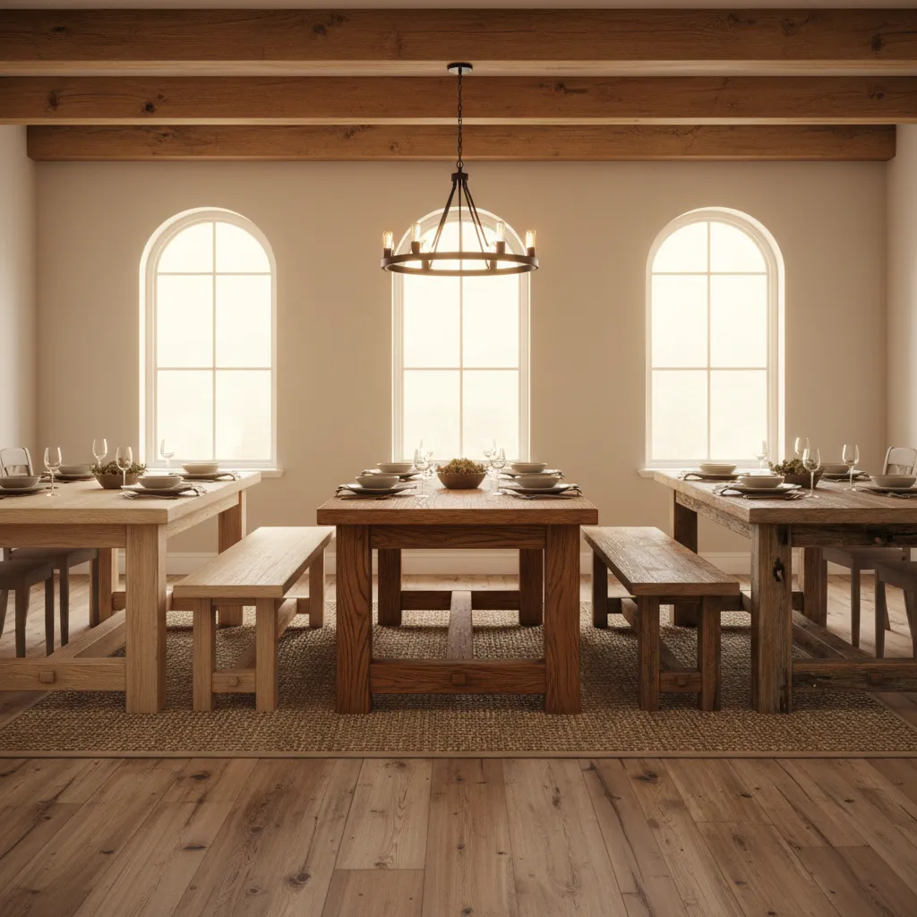 Pine Dining Tables vs Oak and Reclaimed Wood for Rustic Dining Rooms